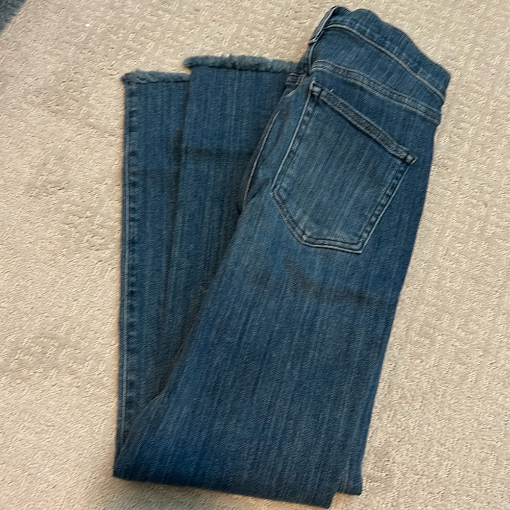 AYR The Pop Jean, 27" frayed hem denim